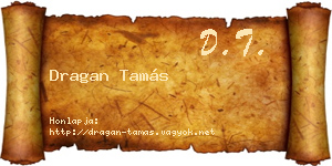 Dragan Tamás névjegykártya